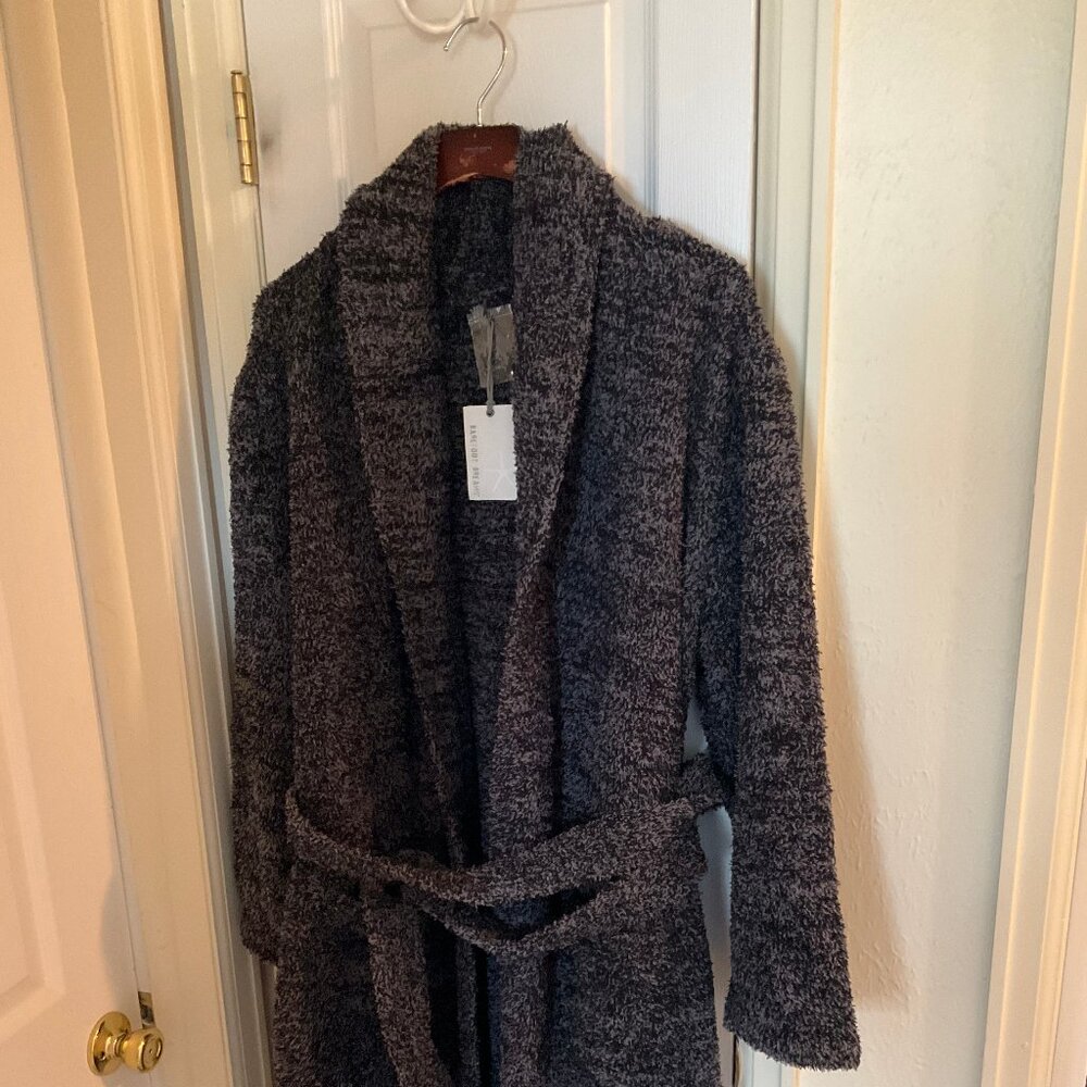 Barefoot Dreams Heathered Knit Robe -- Charcoal / Grey NWT! Never worn